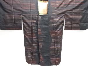 横段織り出し本場泥大島紬ロング道行コート